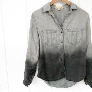 cloth & stone (Anthro line) ombré gray button down
